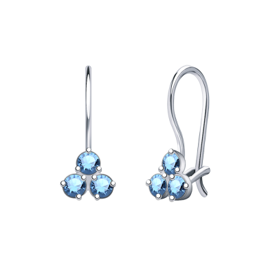 Серьги 925, Фианит