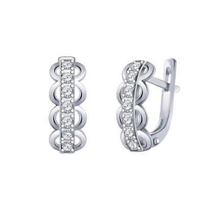 Серьги 925, Фианит