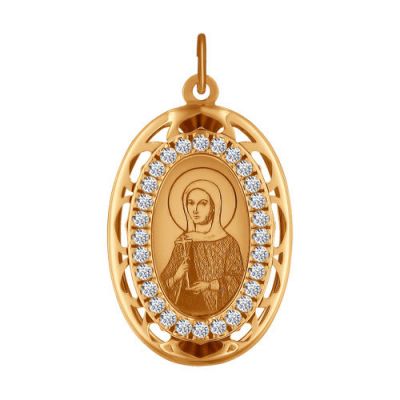 Икона Золото 585, Фианит