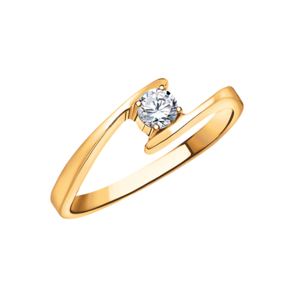 Кольцо 585, Фианит