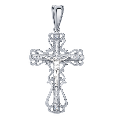 Крест 925, Фианит