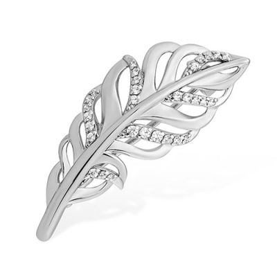 Брошь 925, Фианит