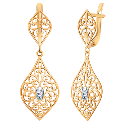 Серьги 925, Фианит