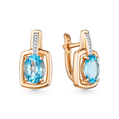 Серьги 585, Кварц