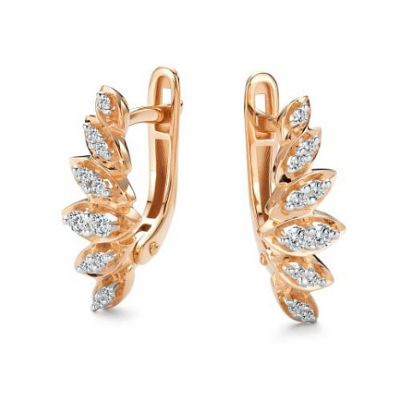 Серьги 585, БРИЛЛИАНТ