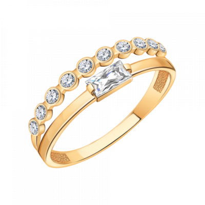 Кольцо 585, Фианит