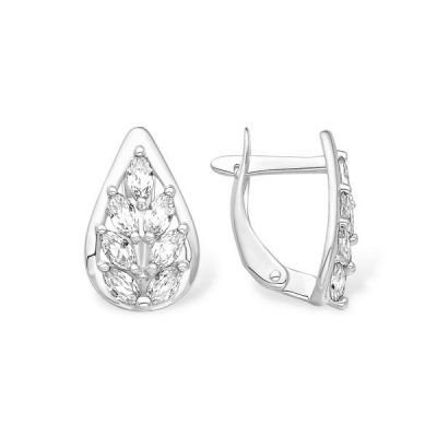 Серьги 925, Фианит