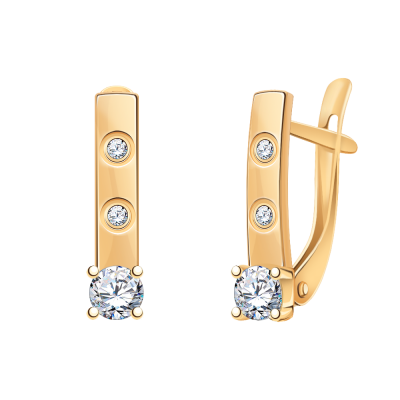 Серьги 925, Фианит