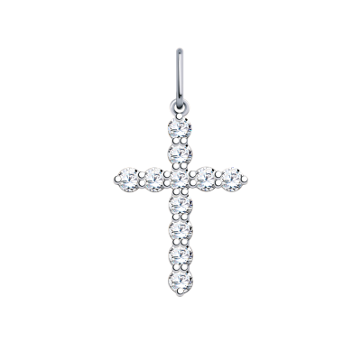 Крест 925, Фианит