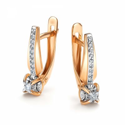 Серьги 585, БРИЛЛИАНТ