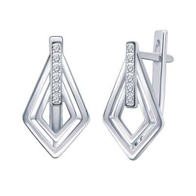 Серьги 925, Фианит