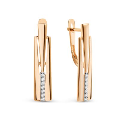 Серьги 585, Фианит