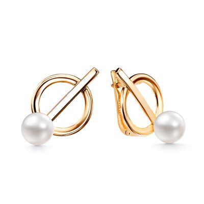 Серьги 585, ЖЕМЧУГ