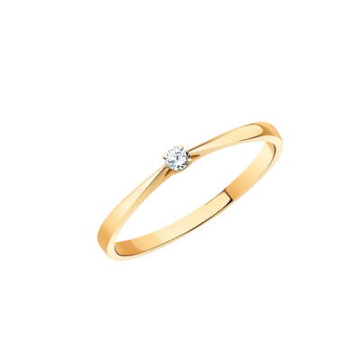 Кольцо 585, Фианит