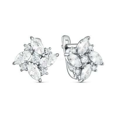 Серьги 925, Фианит